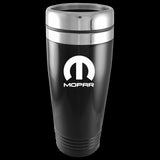 Mopar Logo Black 16oz Stainless Steel Tumbler Travel Mug Official Licensed