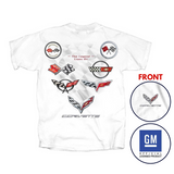 Corvette Emblem Collection The Legend Lives On T-Shirt White Official Licensed