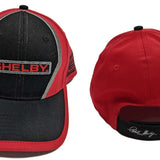 Ford Mustang Shelby Embroidered Signature Logo Cap Hat Red Official Licensed