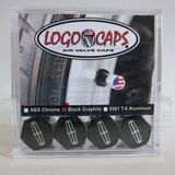 4pcs Lincoln Premium ABS Plastic Black Tire Stem Valve Caps Official Licensed