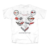 Corvette Emblem Collection The Legend Lives On T-Shirt White Official Licensed