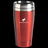 Ford Bronco Logo Red 16oz Stainless Steel Tumbler Travel Mug Official Licensed