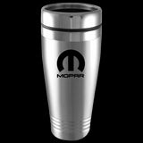 Mopar Logo Silver 16oz Stainless Steel Tumbler Travel Mug Official Licensed