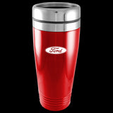 Ford Logo Red 16oz Stainless Steel Tumbler Travel Mug Official Licensed