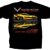 Corvette Racing C7 Z06 Track Meet Street Graphic T-Shirt Black Official Licensed