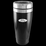 Ford Logo Black 16oz Stainless Steel Tumbler Travel Mug Official Licensed