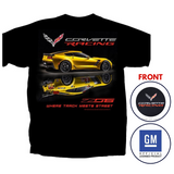 Corvette Racing C7 Z06 Track Meet Street Graphic T-Shirt Black Official Licensed