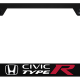 Honda Civic Type-R Polycarbonate Notched License Plate Frame Official Licensed - UV Print on Black