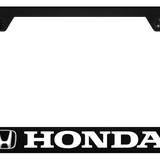 Honda Polycarbonate Notched License Plate Frame Official Licensed - UV Print on Black