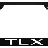 Acura TLX Polycarbonate Notched License Plate Frame Official Licensed - UV Print on Black