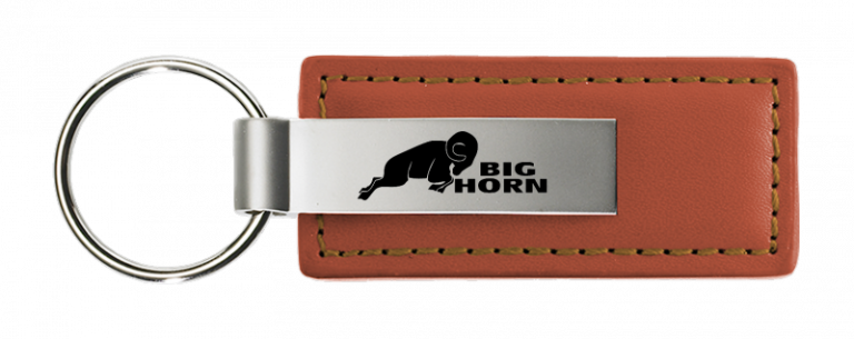 RAM Big Horn Leather Key Chain Fob -Official Licensed