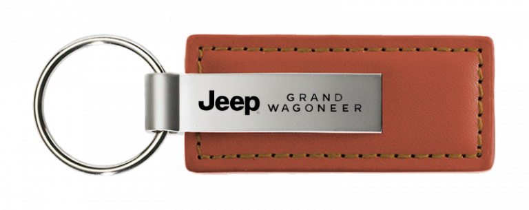 Jeep Grand Wagoneer Leather Key Chain Fob - Official Licensed