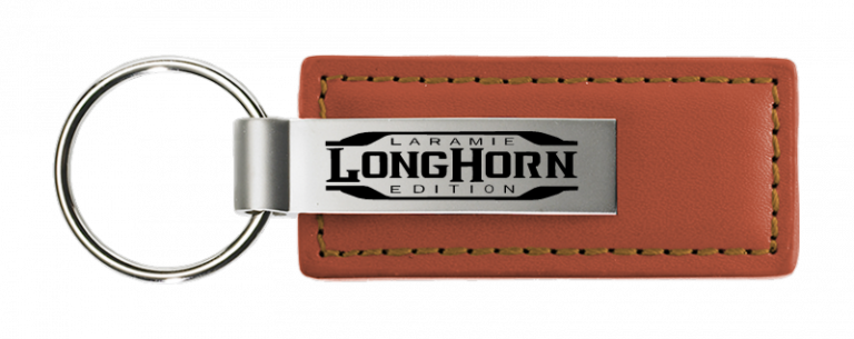 RAM Longhorn Laramie Leather Key Chain Fob - Official Licensed