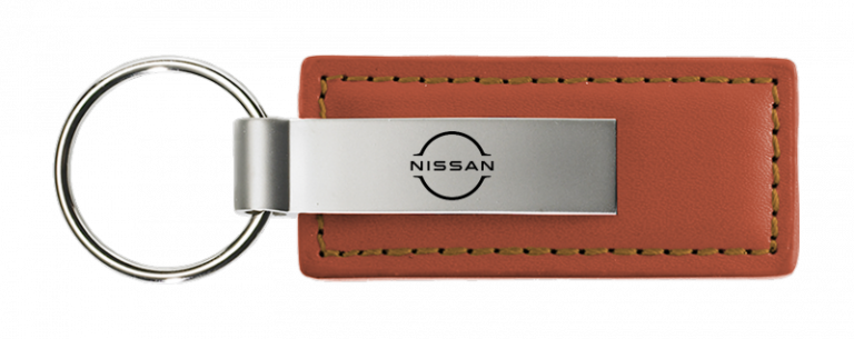 Nissan Logo Leather Key Chain Fob - Official Licensed