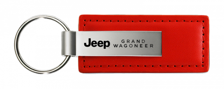 Jeep Grand Wagoneer Leather Key Chain Fob - Official Licensed