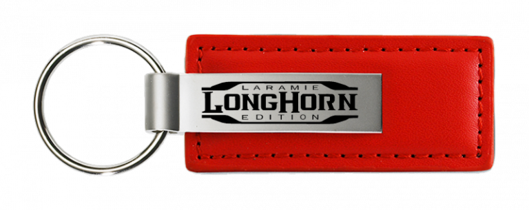 RAM Longhorn Laramie Leather Key Chain Fob - Official Licensed