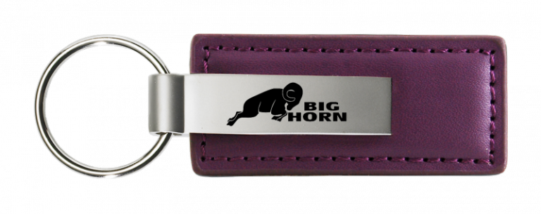 RAM Big Horn Leather Key Chain Fob -Official Licensed