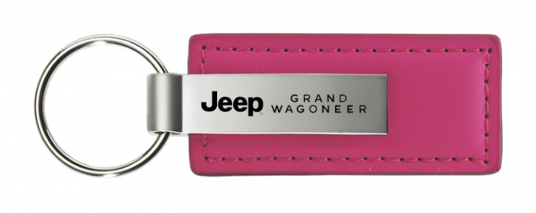 Jeep Grand Wagoneer Leather Key Chain Fob - Official Licensed