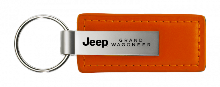 Jeep Grand Wagoneer Leather Key Chain Fob - Official Licensed