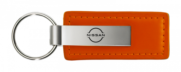 Nissan Logo Leather Key Chain Fob - Official Licensed