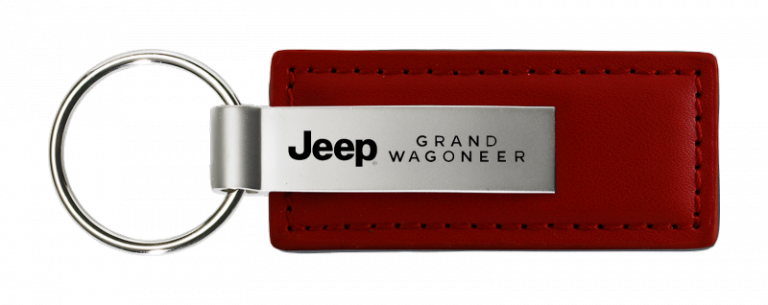 Jeep Grand Wagoneer Leather Key Chain Fob - Official Licensed