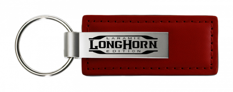 RAM Longhorn Laramie Leather Key Chain Fob - Official Licensed