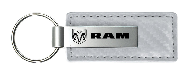 Ram Carbon Fiber Leather Key Chain Fob - Official Licensed