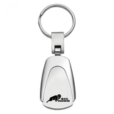 Big Horn Teardrop Key Chain Fob - Silver - Official Licensed