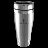 Lincoln Logo Silver 16oz Stainless Steel Tumbler Travel Mug Official Licensed