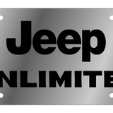 Jeep - Stainless Steel License Plate - Unlimited Logo