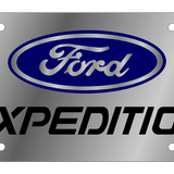 Ford Expedition - Stainless Steel License Plate - Expedition Logo